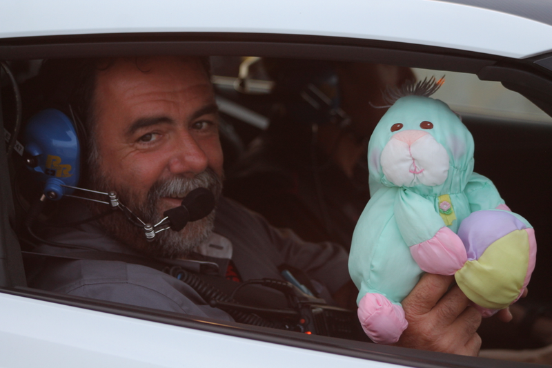 Illustration for article titled Racing Drivers With Easter Bunnies Are The Best Thing Ever